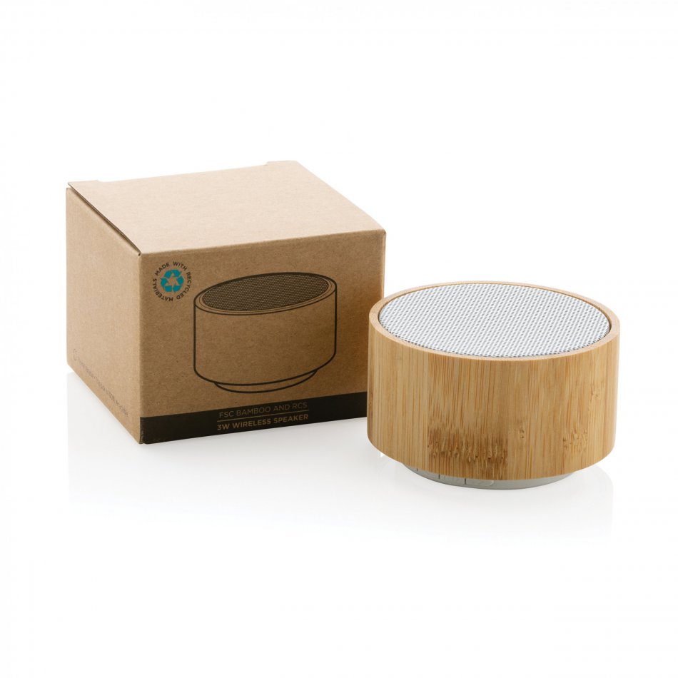 RCS gereycled plastic en bamboe 3W BT luidspreker zwart