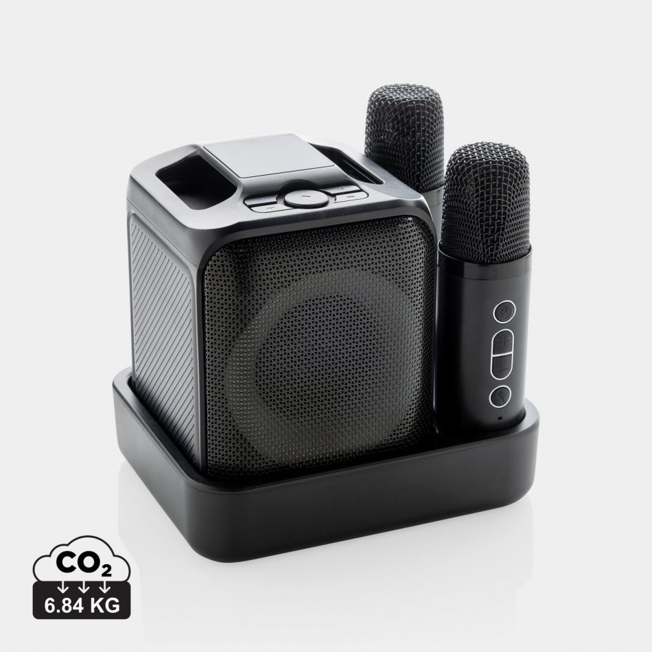 Singvibe RCS gerecycled plastic karaokeset met 2 microfoons