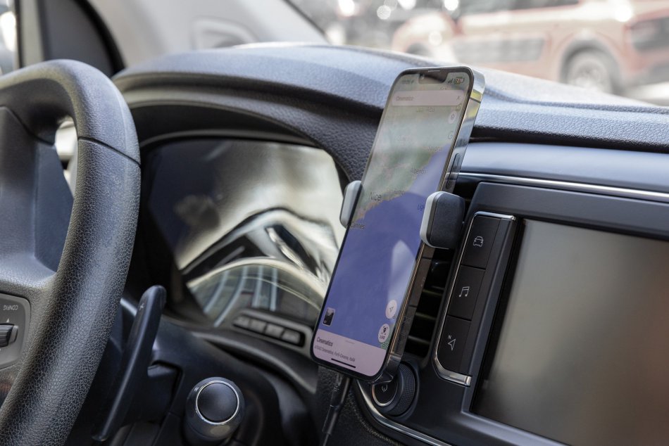 Acar RCS gerecycled plastic 360 auto telefoonhouder zwart