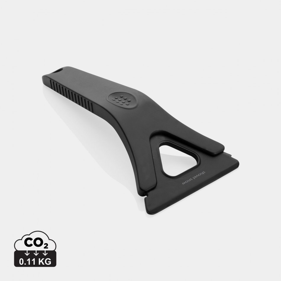 Polard RCS gerecycled plastic ijskrabber 3 in 1 zwart