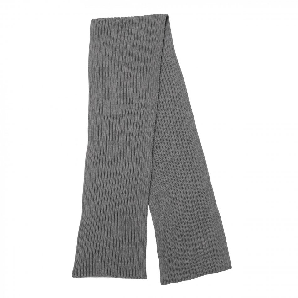 Polylana® dubbel gebreide sjaal 180x25cm grijs
