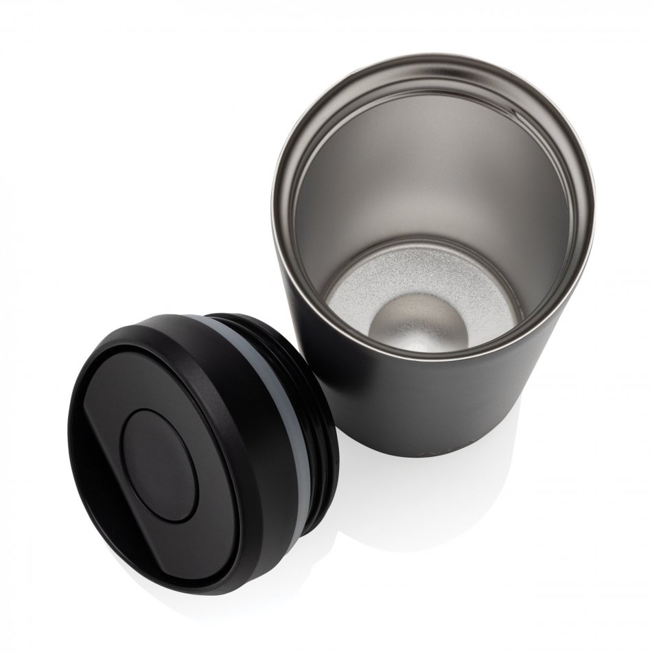 Avira Alix RCS recycled staal klik beker 400ML zwart