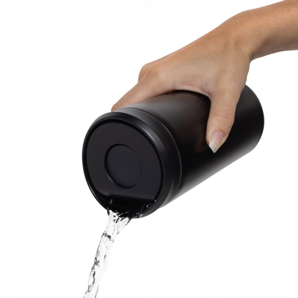 Avira Alix RCS recycled staal klik beker 400ML zwart