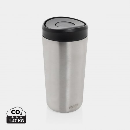 Avira Alix RCS recycled staal klik beker 400ML zilver