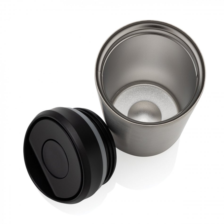 Avira Alix RCS recycled staal klik beker 400ML zilver