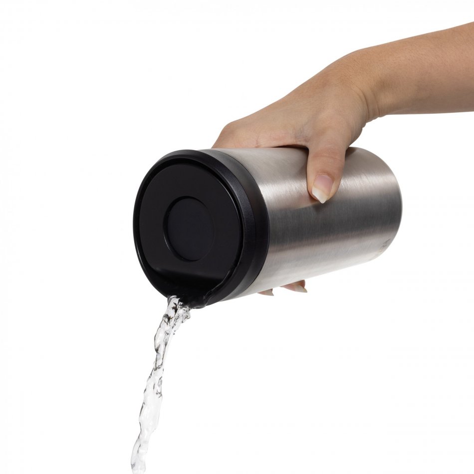 Avira Alix RCS recycled staal klik beker 400ML zilver