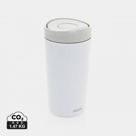 Avira Alix RCS recycled staal klik beker 400ML wit