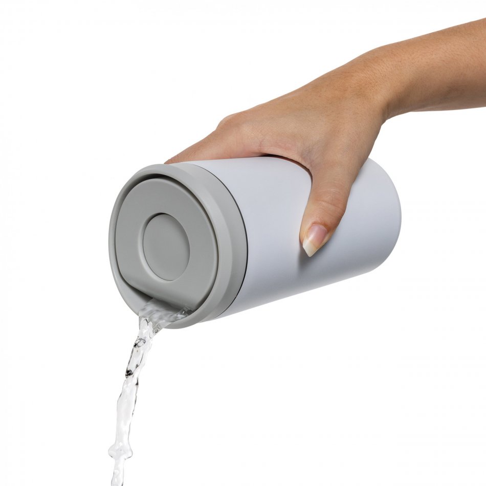 Avira Alix RCS recycled staal klik beker 400ML wit