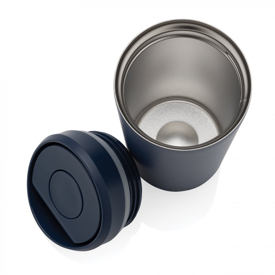 Avira Alix RCS recycled staal klik beker 400ML donkerblauw
