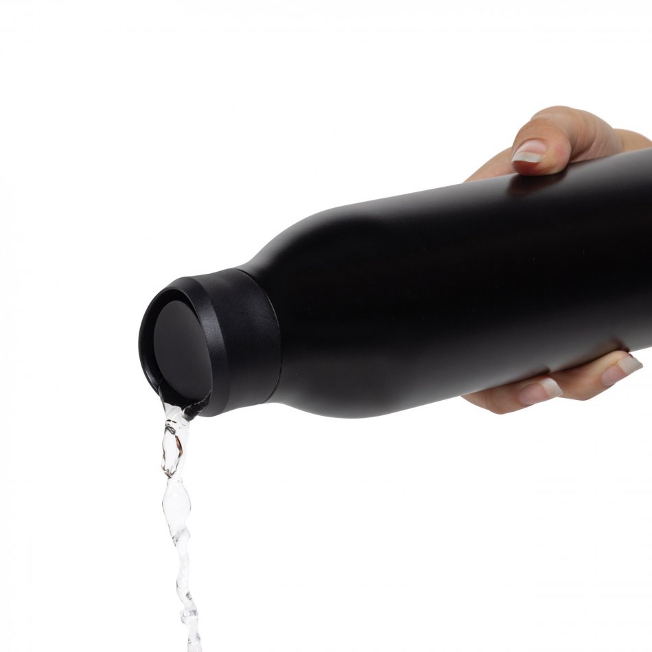 Avira Alok RCS recycled staal 360 waterfles 600ML zwart
