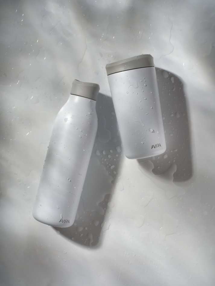 Avira Alok RCS recycled staal 360 waterfles 600ML wit