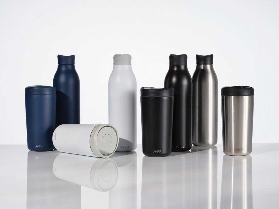 Avira Alok RCS recycled staal 360 waterfles 600ML dblauw