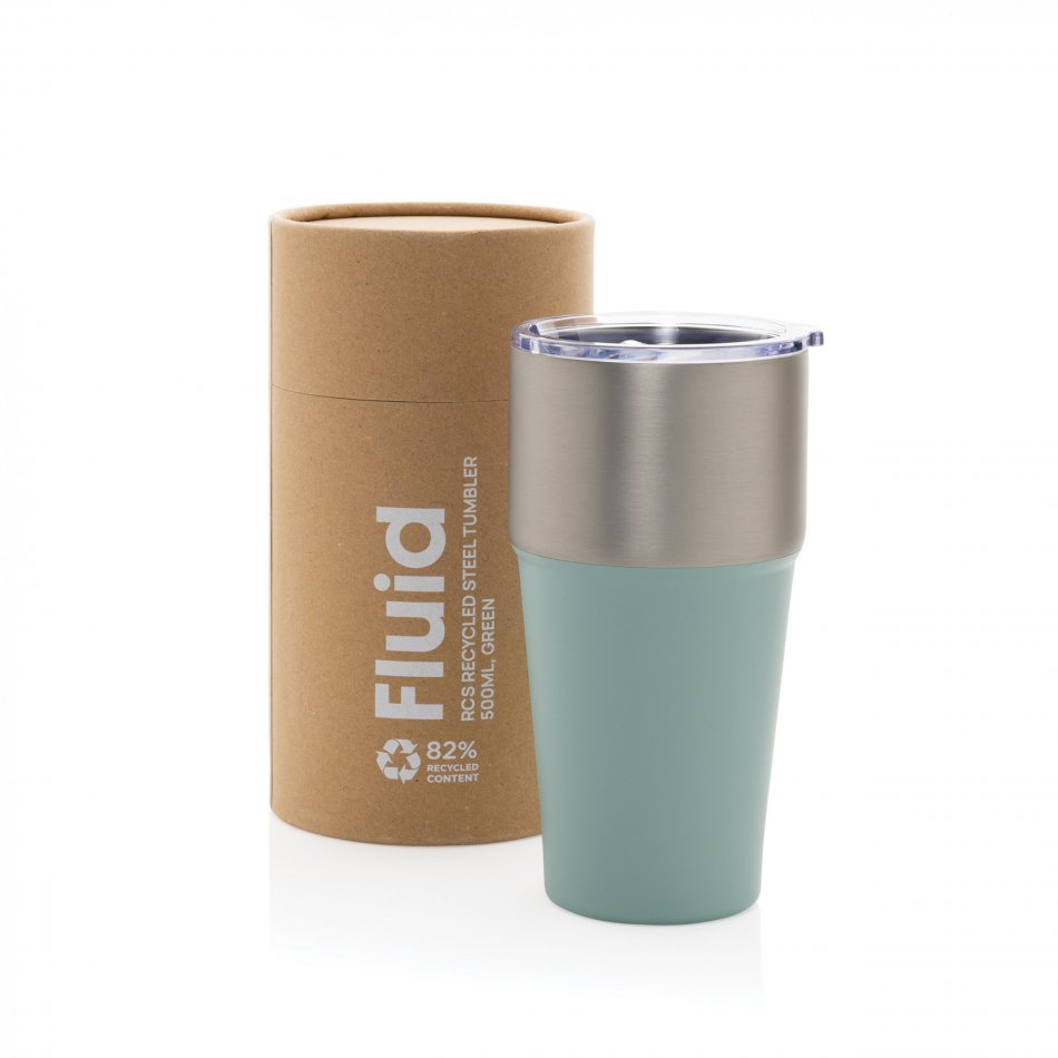 Fluid RCS gerecycled RVS beker 500ML groen