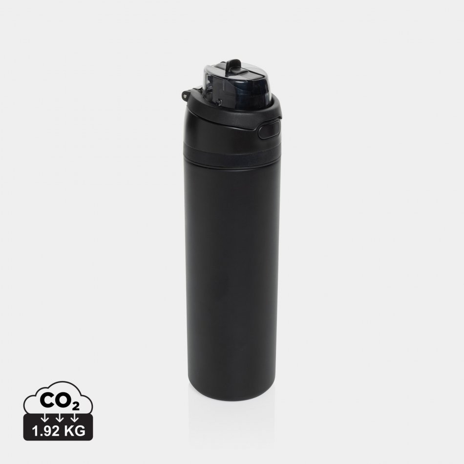 Omni Sip RCS Recycled RVS waterfles 700ML zwart