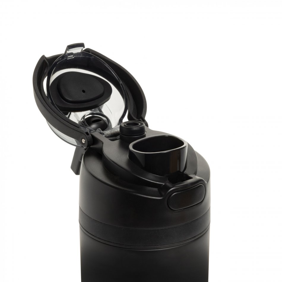 Omni Sip RCS Recycled RVS waterfles 700ML zwart