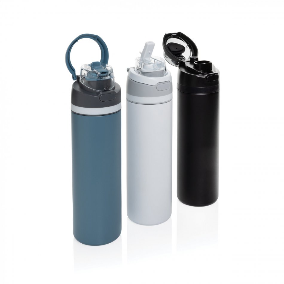 Omni Sip RCS Recycled RVS waterfles 700ML zwart