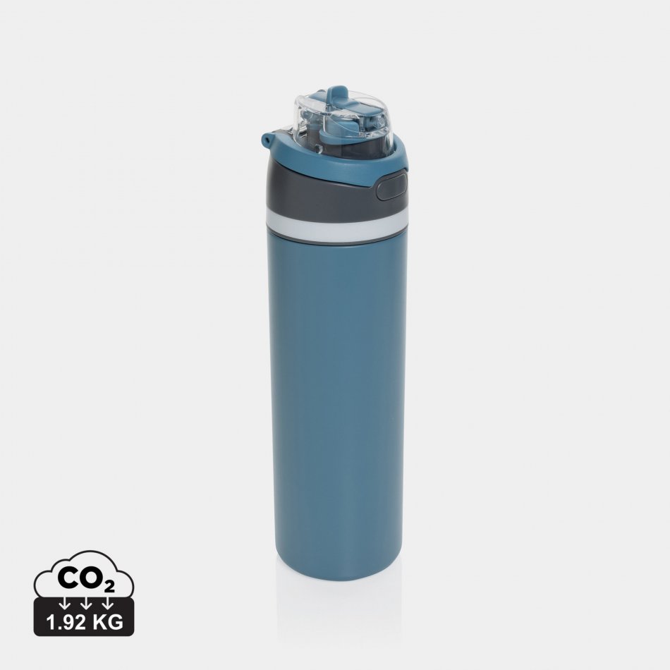Omni Sip RCS Recycled RVS waterfles 700ML blauw
