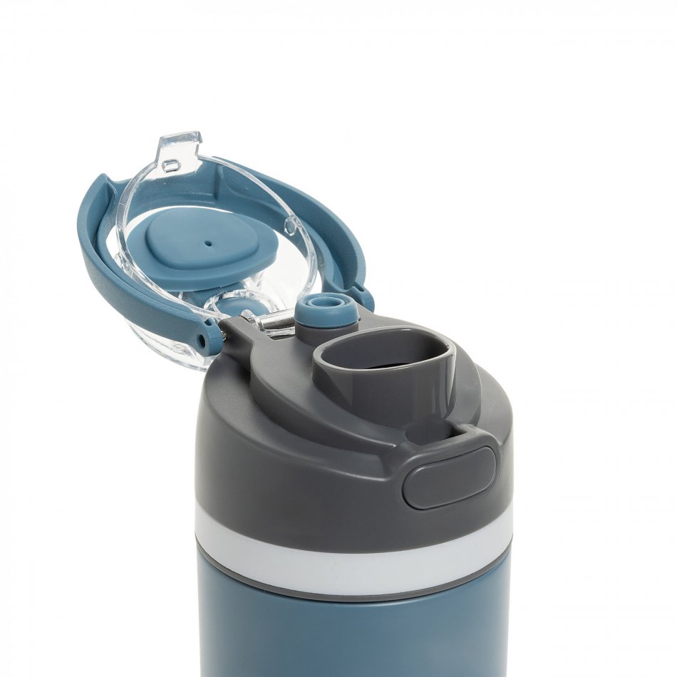 Omni Sip RCS Recycled RVS waterfles 700ML blauw