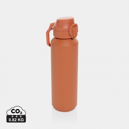 Via RCS Re-steel lockable sport bottle 600ML oranje