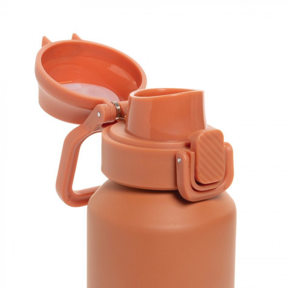 Via RCS Re-steel lockable sport bottle 600ML oranje