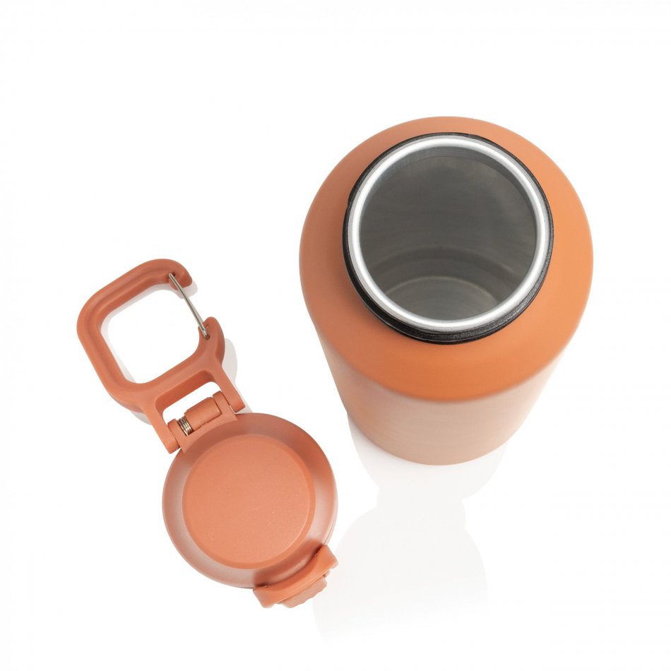 Via RCS Re-steel lockable sport bottle 600ML oranje