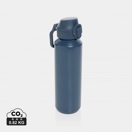 Via RCS Re-steel lockable sport bottle 600ML donkerblauw