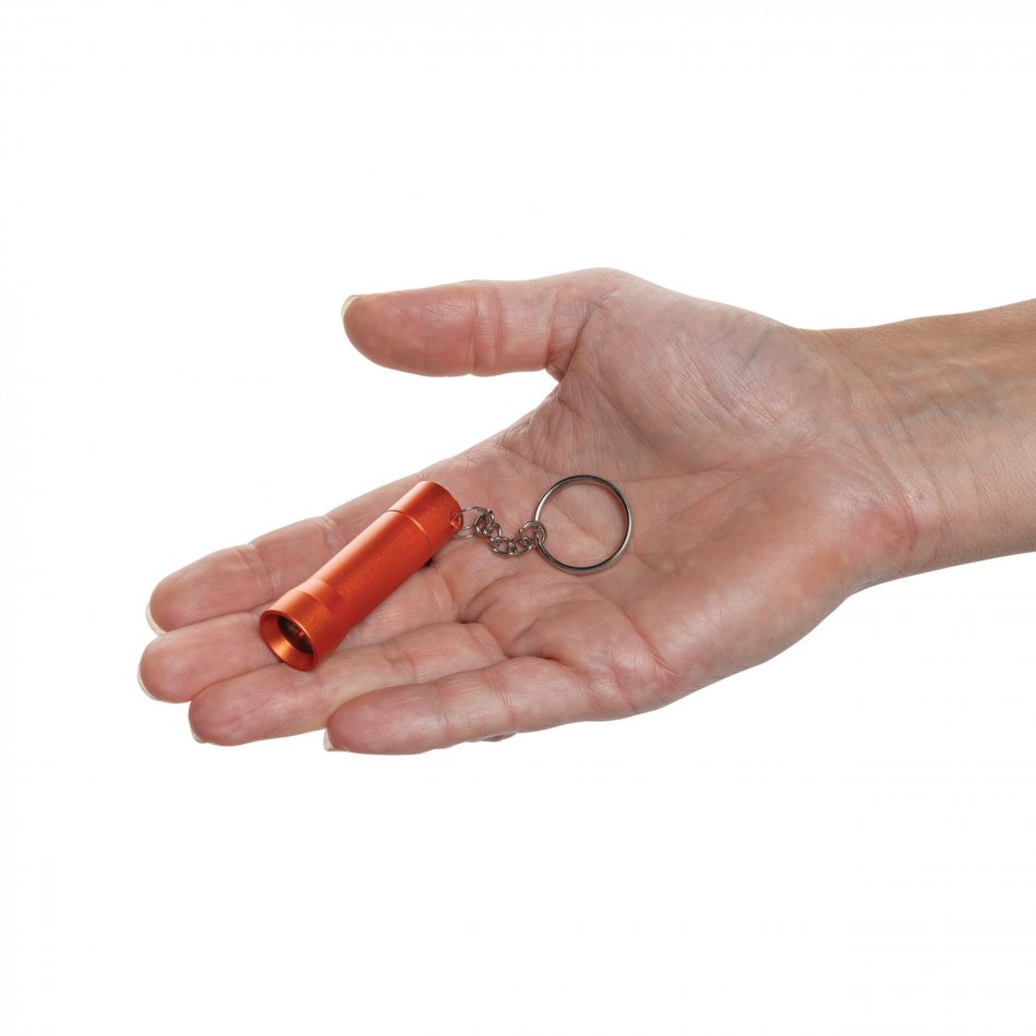 Flash RCS gerecycled aluminium sleutelhanger zaklamp oranje