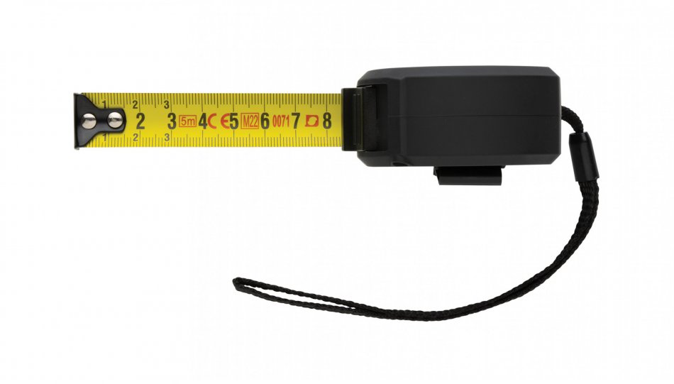 RCS gerecycled plastic bamboe rolmaat 5M/19mm zwart
