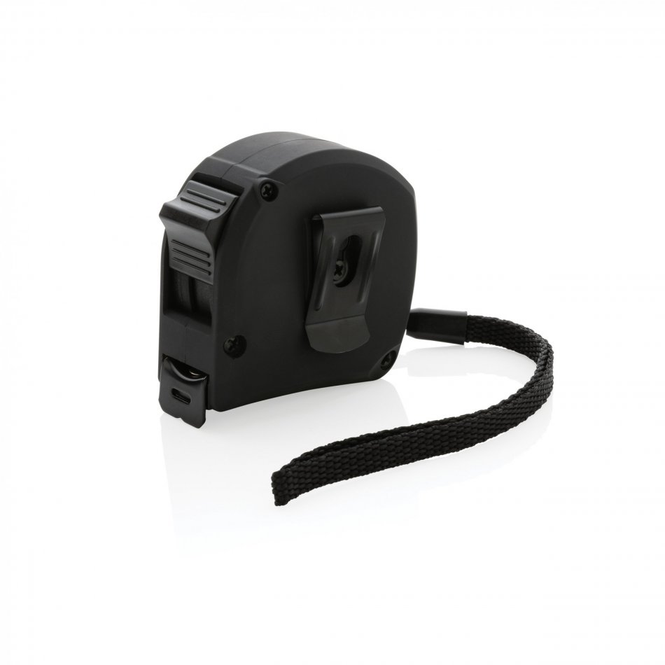 RCS gerecycled plastic bamboe rolmaat 5M/19mm zwart