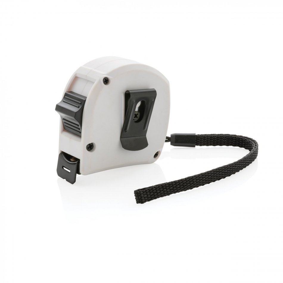 RCS gerecycled plastic bamboe rolmaat 5M/19mm wit