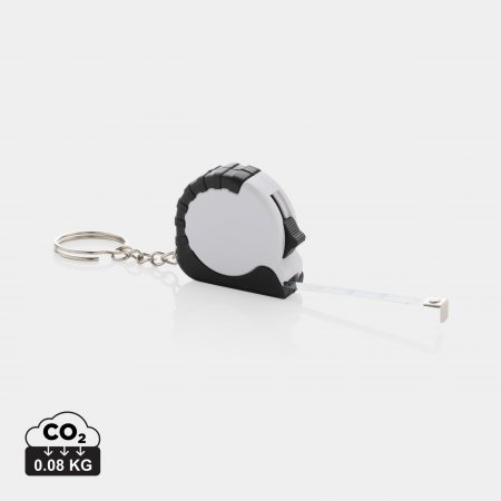 MeasureMate RCS gerecycled ABS sleutelhanger 1 meter wit