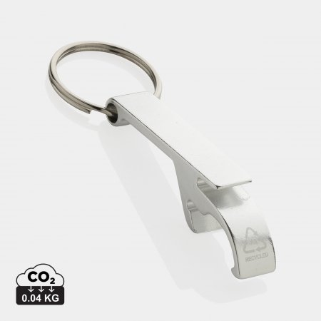RCS fles- en blikopener van gerecycled aluminium zilver