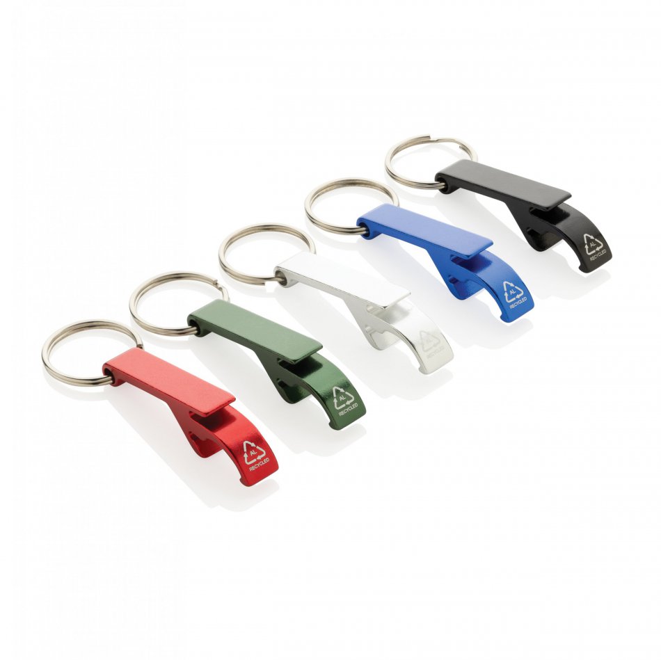 RCS fles- en blikopener van gerecycled aluminium blauw