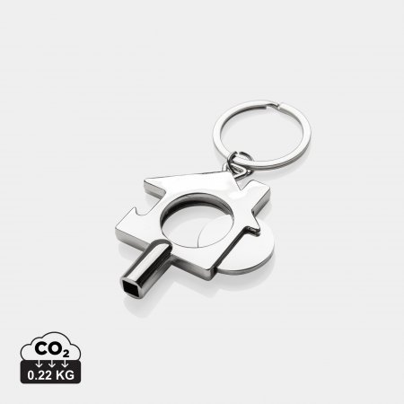 RCS gerecycled zinc alloy 3 in 1 sleutelhanger