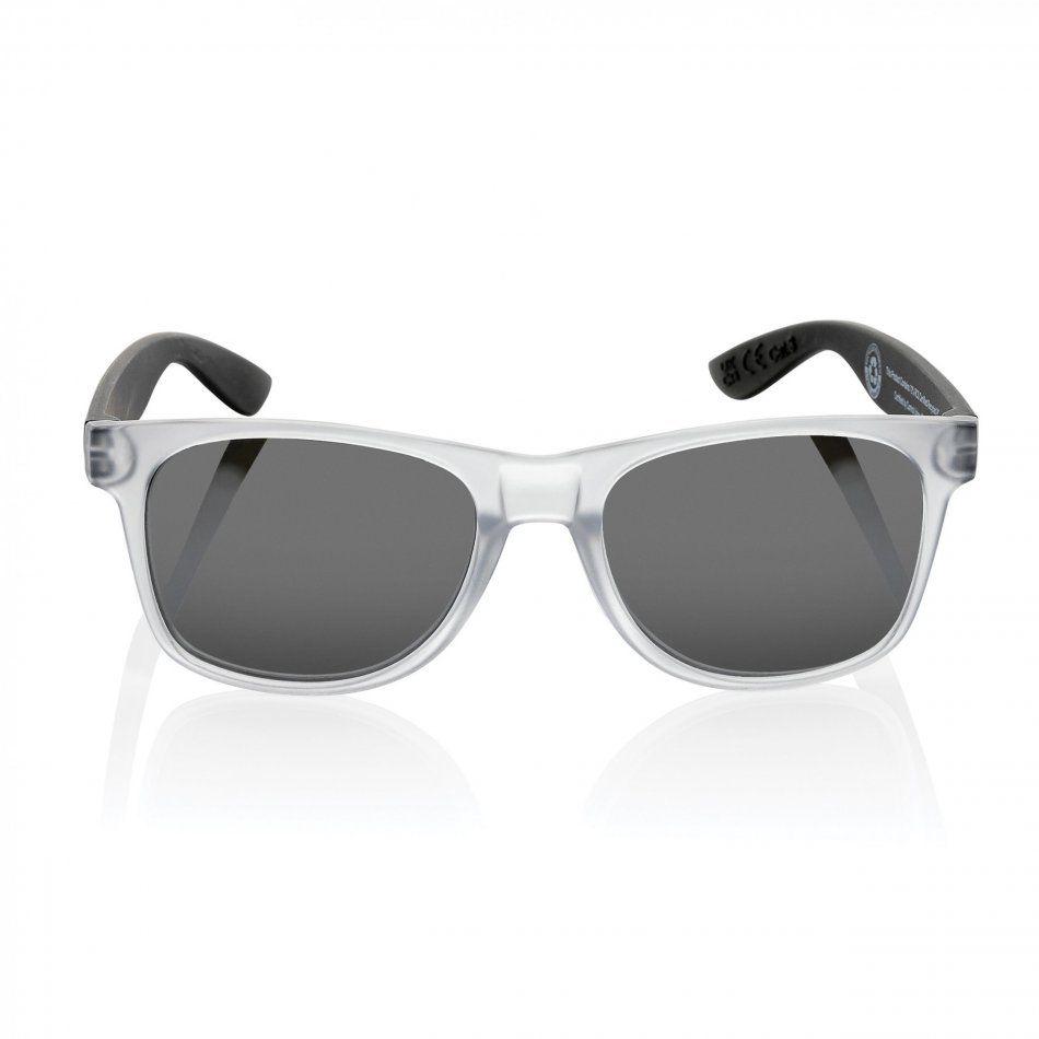 Gleam RCS zonnebril met gerecycled PC spiegelglas zwart, wit