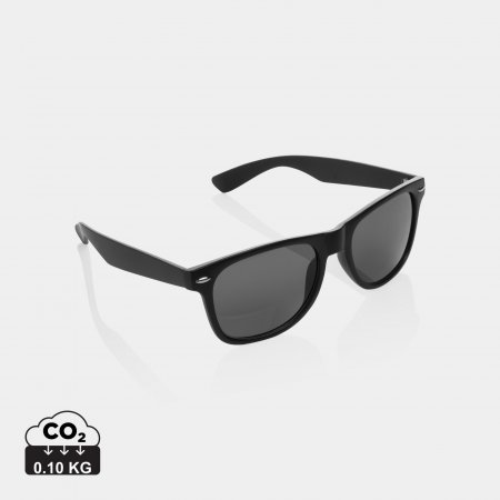 GRS recycled PC plastic zonnebril zwart