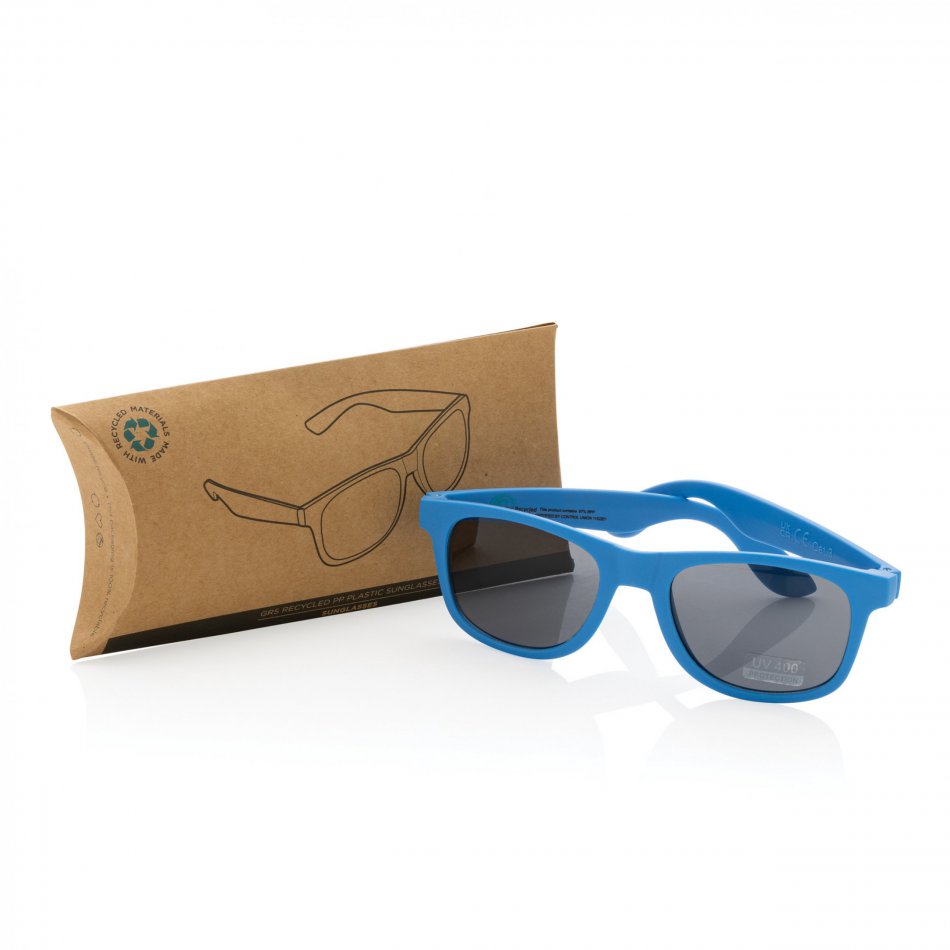 GRS zonnebril van gerecycled PP-plastic blauw