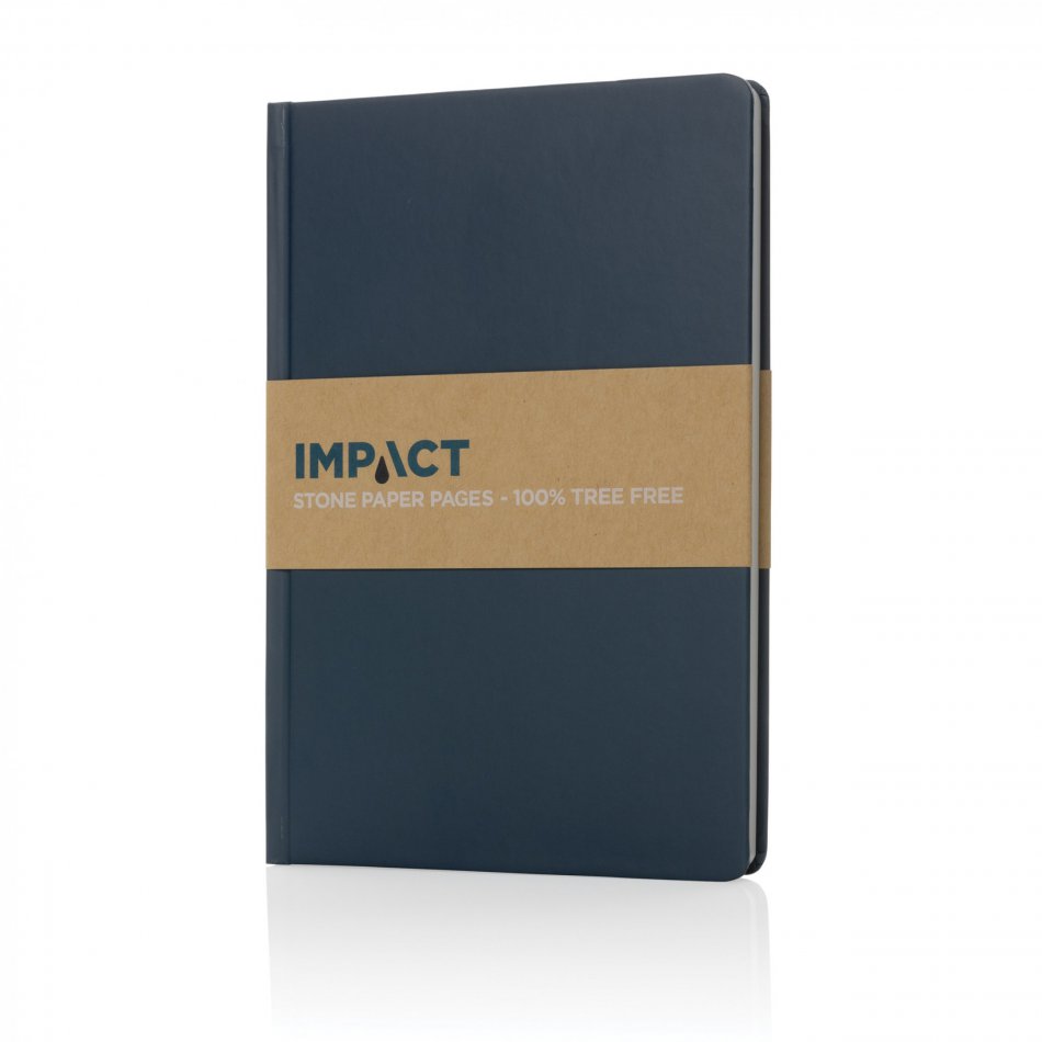 Impact hardcover steenpapier notitieboek A5 blauw