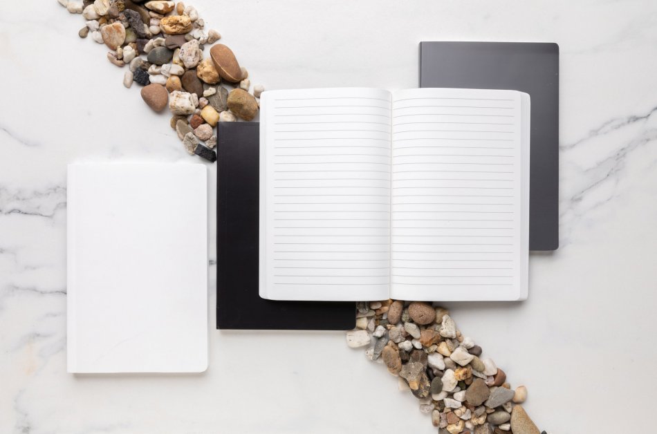 Impact softcover steenpapier notitieboek A5 zwart