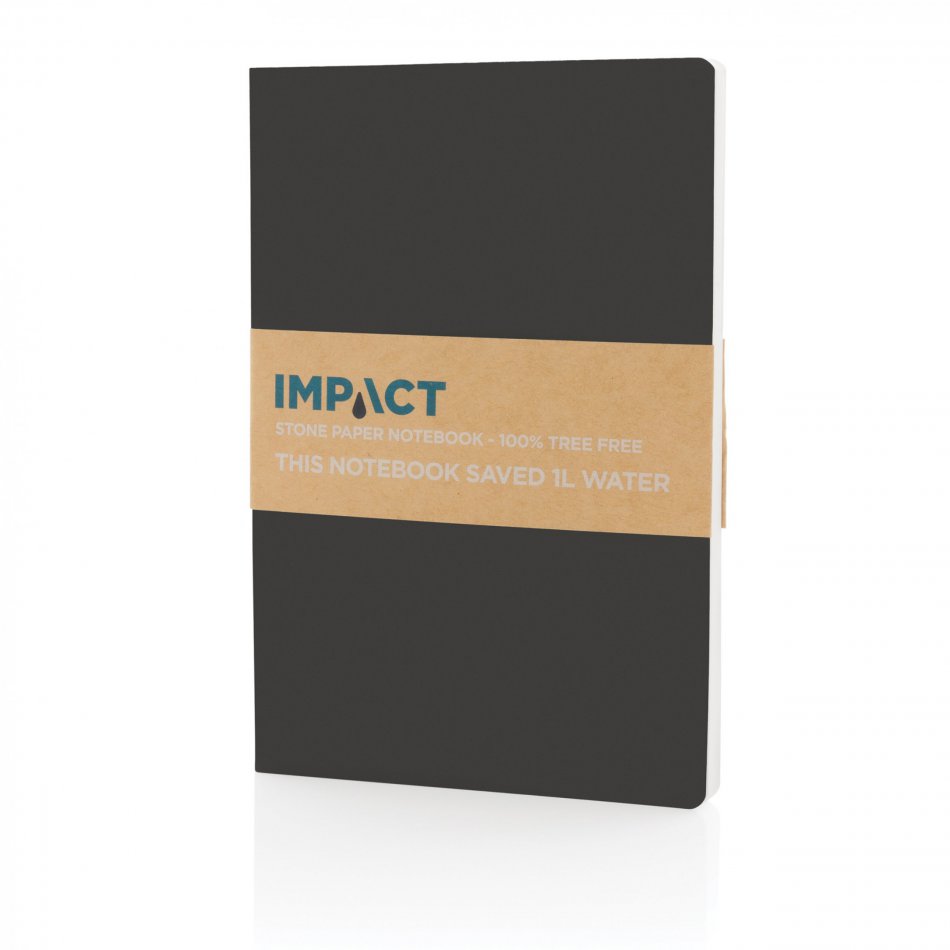 Impact softcover steenpapier notitieboek A5 zwart