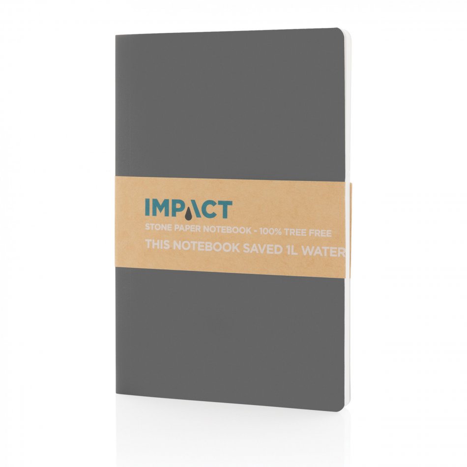 Impact softcover steenpapier notitieboek A5 antraciet