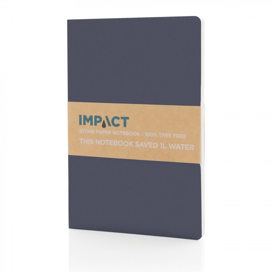 Impact softcover steenpapier notitieboek A5 donkerblauw