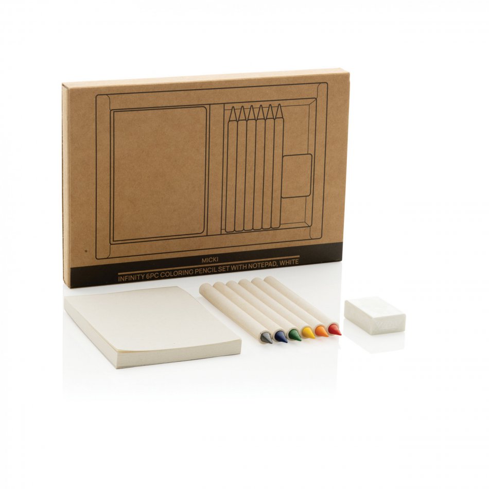 Micki GRS 6-delige set infinity kleurpotloodset met boekje