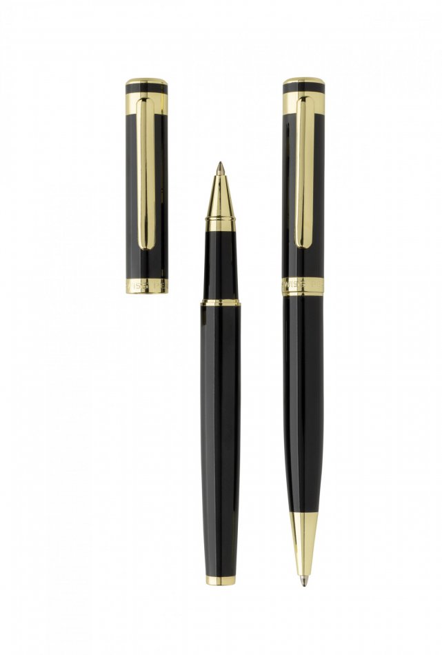 Swiss Peak Luca RCS recycled brass deluxe pen set