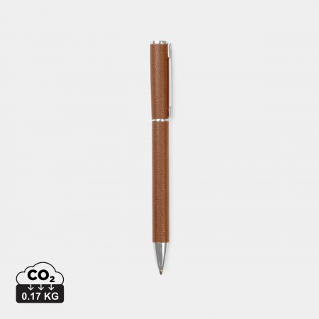 Timo RCS recycled aluminium pen bruin