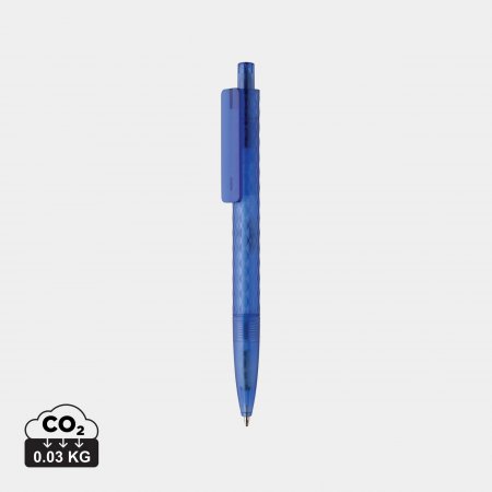X3 GRS gerecycled PC plastic pen frosted blauw