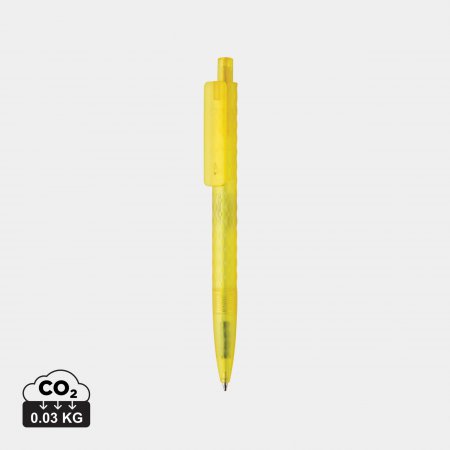 X3 GRS gerecycled PC plastic pen frosted geel