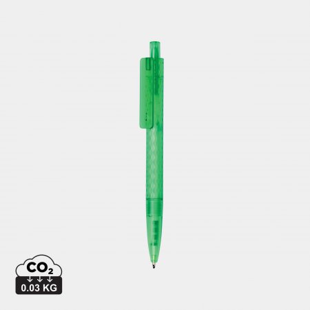 X3 GRS gerecycled PC plastic pen frosted groen