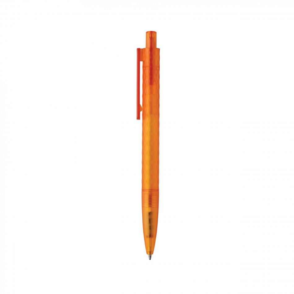 X3 GRS gerecycled PC plastic pen frosted oranje