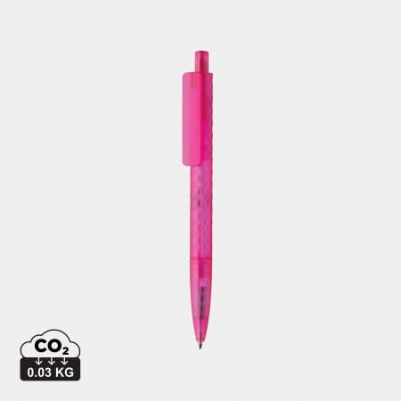 X3 GRS gerecycled PC plastic pen frosted roze